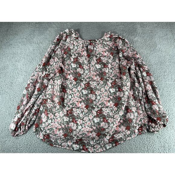 BTFBM Shirt Womens 2XL XXL Multicolor Plus Floral Amazon Lined Lightweight Top - Picture 8 of 11